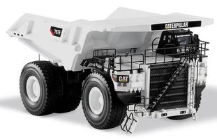Cat 797F Mining Truck in weißer Farbe